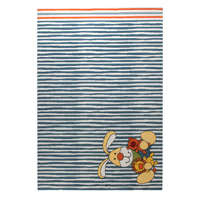 Semmel Bunny蓝条纹地毯133x200cm